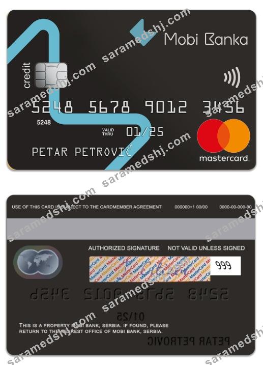 Serbia Mobi Bank mastercard
